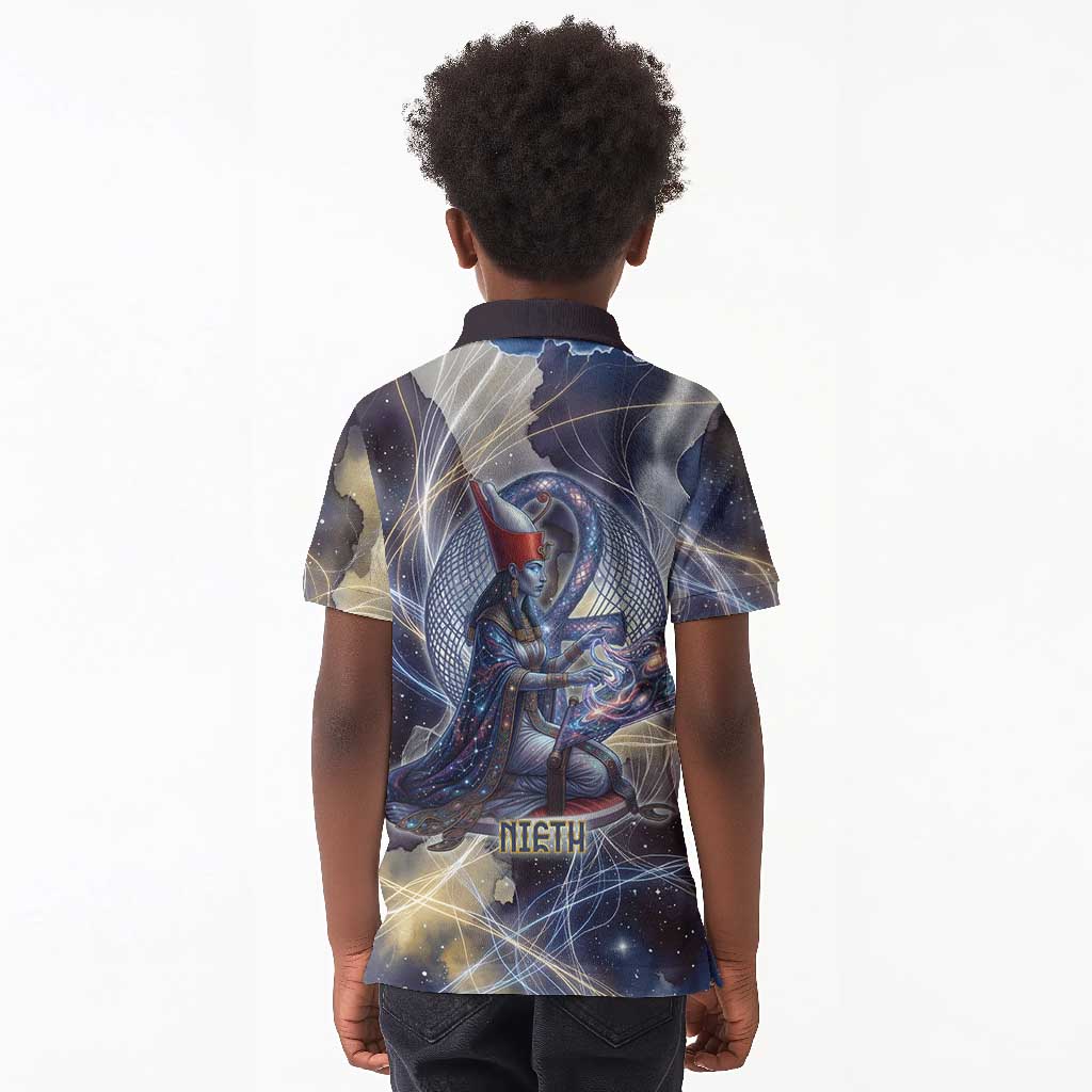Neith Egyptian Kid Polo Shirt Goddess Mother of All Cosmic Threads