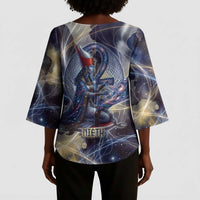 Neith Egyptian Kimono Sleeve Blouse Goddess Mother of All Cosmic Threads