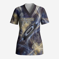 Neith Egyptian Scrub Top Goddess Mother of All Cosmic Threads