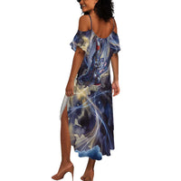 Neith Egyptian Summer Maxi Dress Goddess Mother of All Cosmic Threads