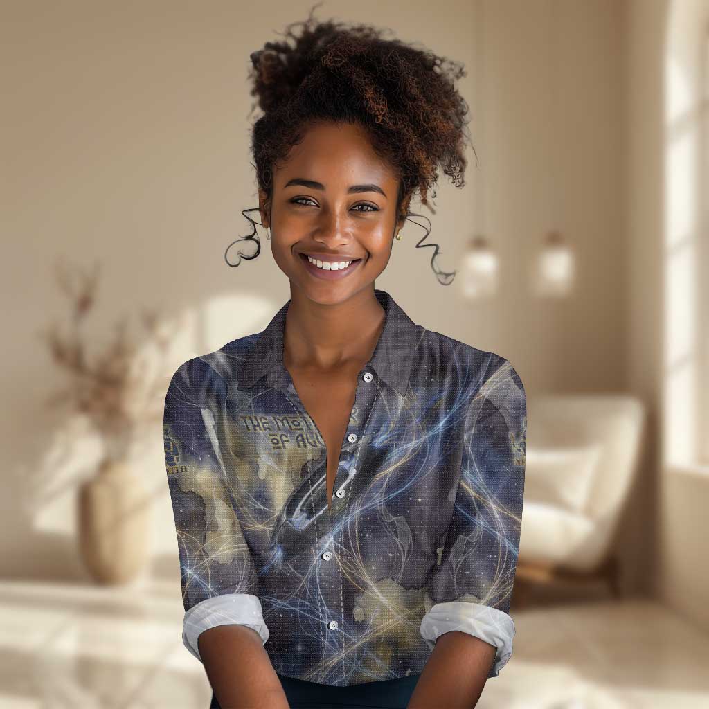 Neith Egyptian Women Casual Shirt Goddess Mother of All Cosmic Threads