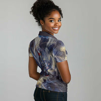 Neith Egyptian Women Polo Shirt Goddess Mother of All Cosmic Threads