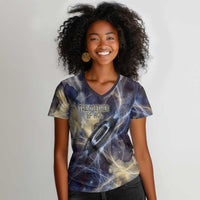 Neith Egyptian Women V-Neck T-Shirt Goddess Mother of All Cosmic Threads