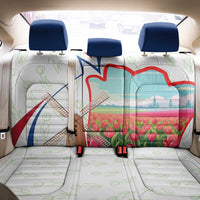 Netherlands Heritage Back Car Seat Cover with Tulips Windmill and Coat of Arms