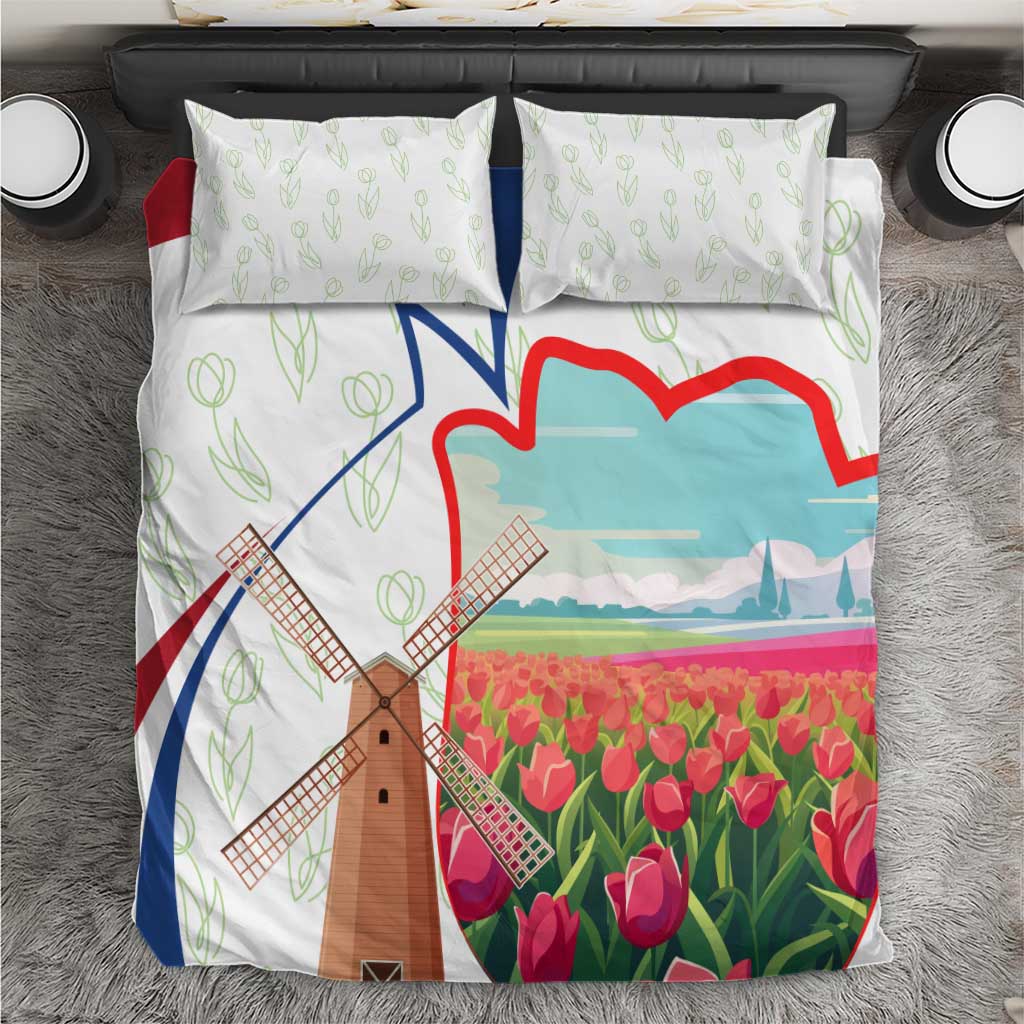 Netherlands Heritage Bedding Set with Tulips Windmill and Coat of Arms