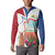 Netherlands Heritage Button Sweatshirt with Tulips Windmill and Coat of Arms