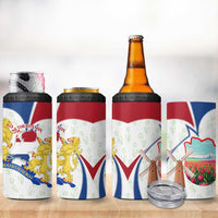 Netherlands Heritage 4 in 1 Can Cooler Tumbler with Tulips Windmill and Coat of Arms
