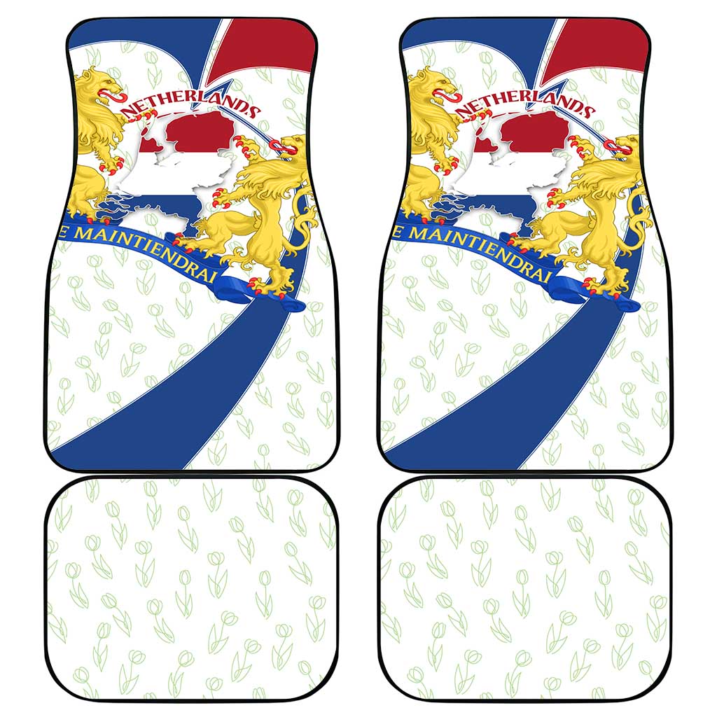 Netherlands Heritage Car Mats with Tulips Windmill and Coat of Arms