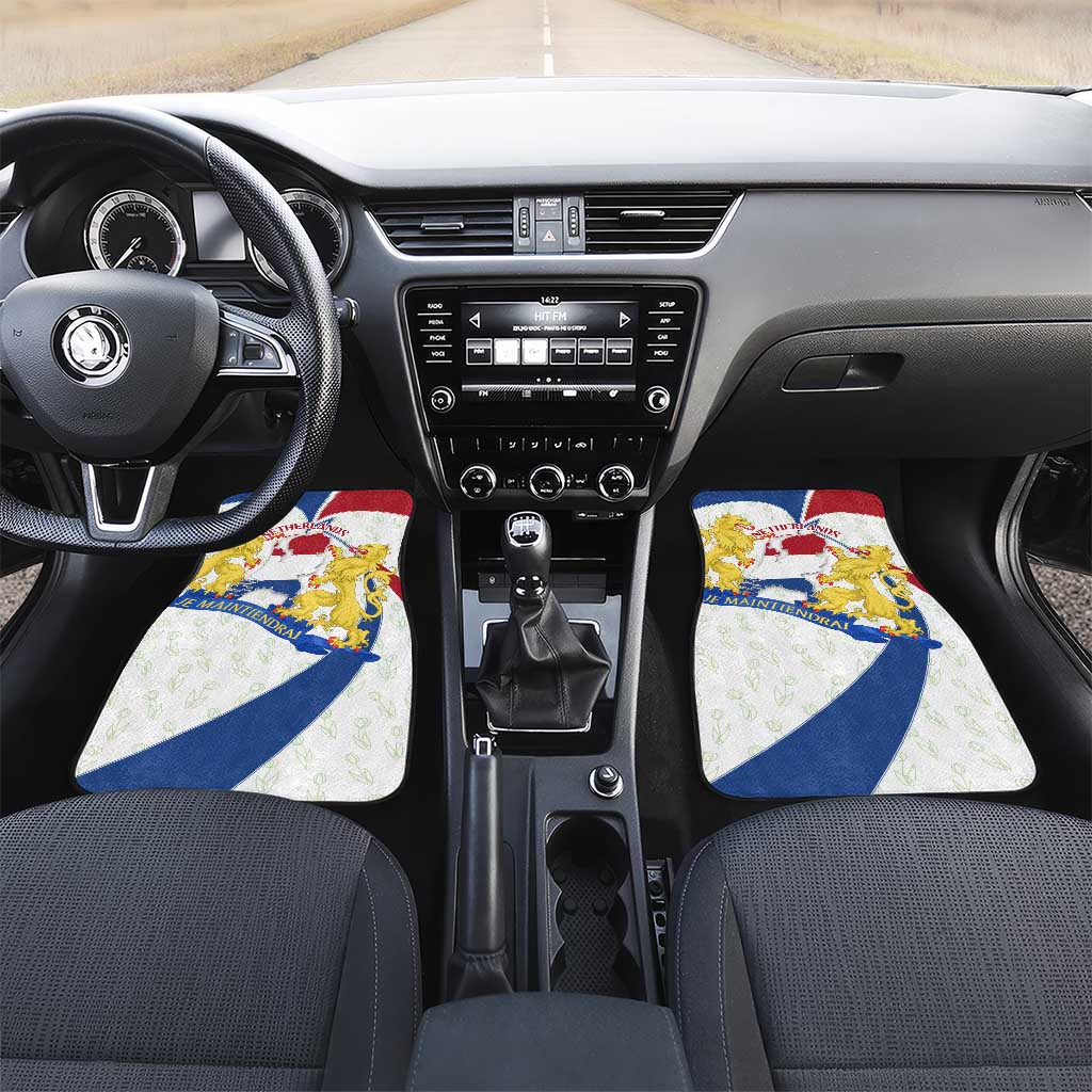 Netherlands Heritage Car Mats with Tulips Windmill and Coat of Arms