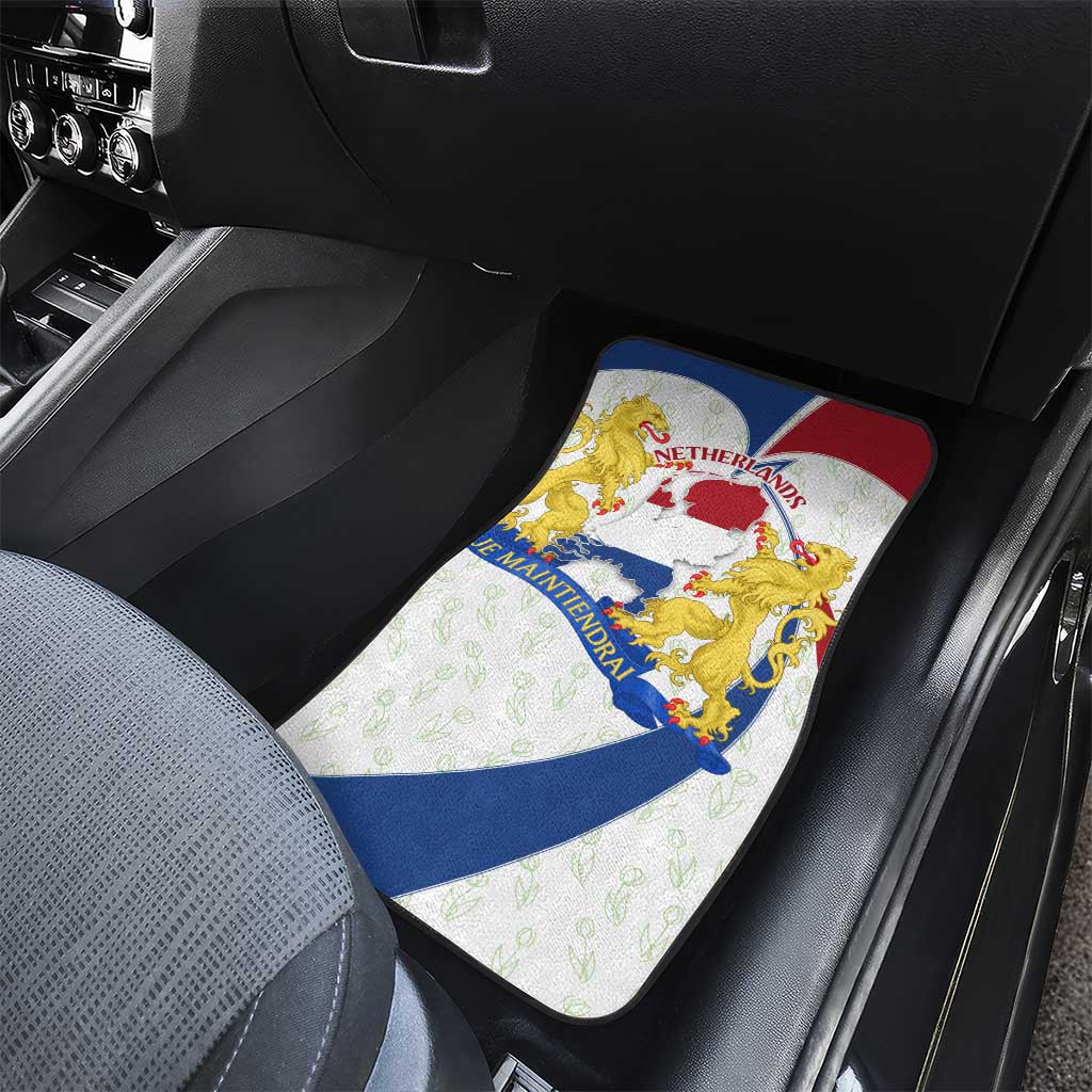 Netherlands Heritage Car Mats with Tulips Windmill and Coat of Arms
