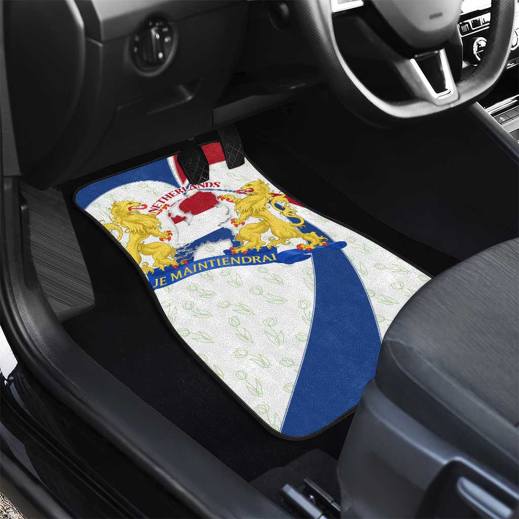 Netherlands Heritage Car Mats with Tulips Windmill and Coat of Arms