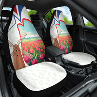 Netherlands Heritage Car Seat Cover with Tulips Windmill and Coat of Arms