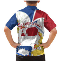 Netherlands Heritage Family Matching Mermaid Dress and Hawaiian Shirt with Tulips Windmill and Coat of Arms