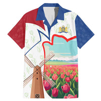 Netherlands Heritage Family Matching Mermaid Dress and Hawaiian Shirt with Tulips Windmill and Coat of Arms