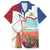 Netherlands Heritage Family Matching Off Shoulder Maxi Dress and Hawaiian Shirt with Tulips Windmill and Coat of Arms