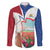 Netherlands Heritage Family Matching Off Shoulder Maxi Dress and Hawaiian Shirt with Tulips Windmill and Coat of Arms