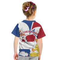 Netherlands Heritage Kid T Shirt with Tulips Windmill and Coat of Arms