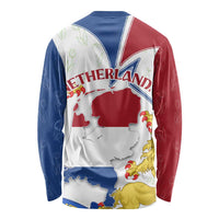 Netherlands Heritage Long Sleeve Shirt with Tulips Windmill and Coat of Arms
