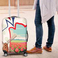 Netherlands Heritage Luggage Cover with Tulips Windmill and Coat of Arms
