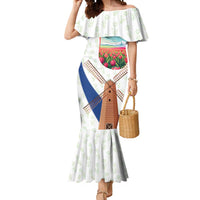 Netherlands Heritage Mermaid Dress with Tulips Windmill and Coat of Arms