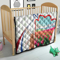 Netherlands Heritage Quilt with Tulips Windmill and Coat of Arms