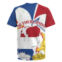 Netherlands Heritage Rugby Jersey with Tulips Windmill and Coat of Arms