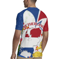 Netherlands Heritage Rugby Jersey with Tulips Windmill and Coat of Arms