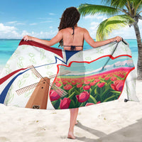 Netherlands Heritage Sarong with Tulips Windmill and Coat of Arms