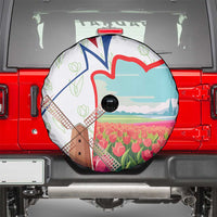Netherlands Heritage Spare Tire Cover with Tulips Windmill and Coat of Arms