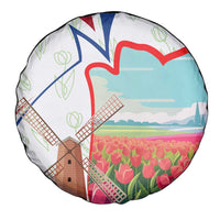 Netherlands Heritage Spare Tire Cover with Tulips Windmill and Coat of Arms