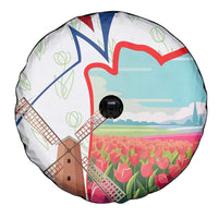 Netherlands Heritage Spare Tire Cover with Tulips Windmill and Coat of Arms