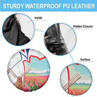 Netherlands Heritage Spare Tire Cover with Tulips Windmill and Coat of Arms