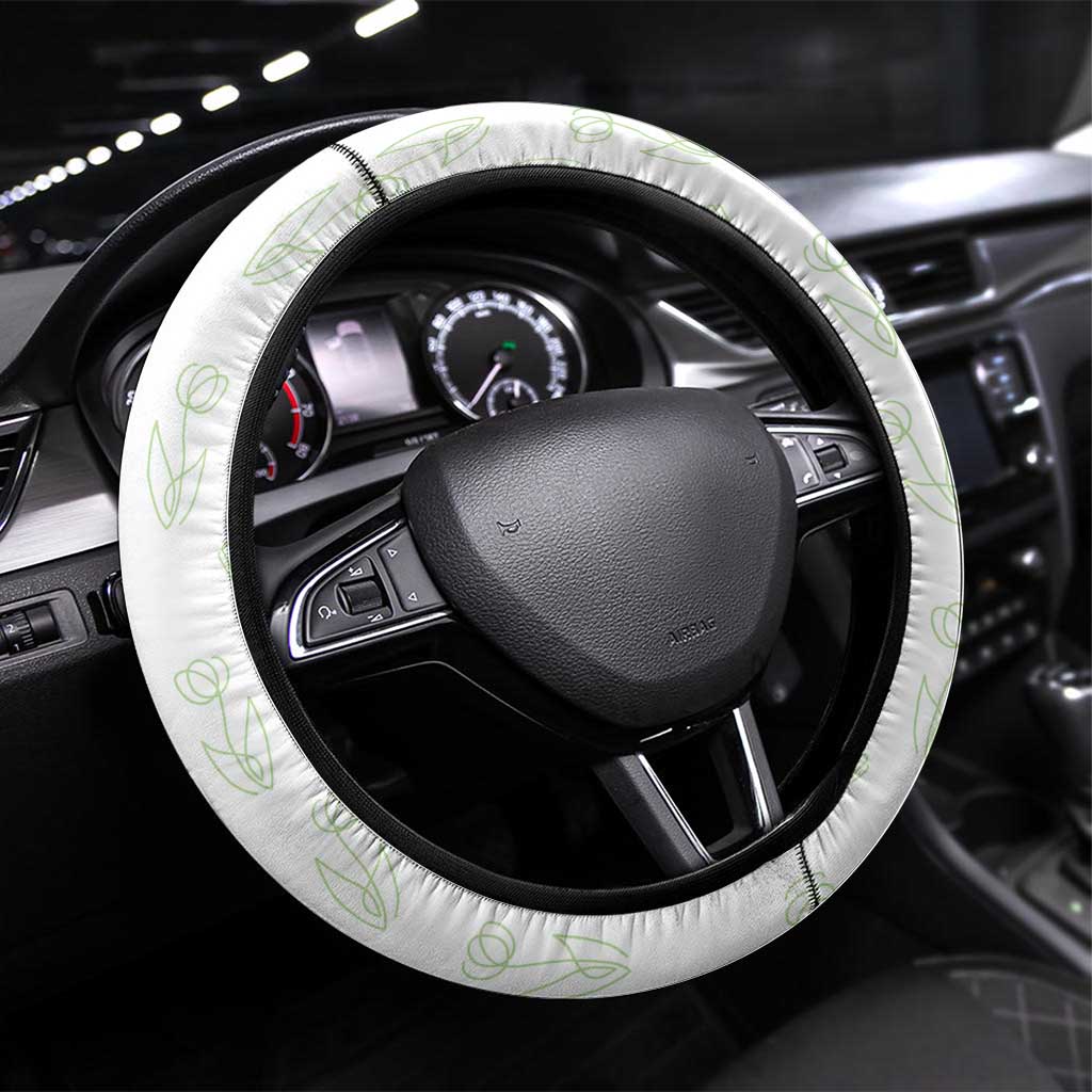 Netherlands Heritage Steering Wheel Cover with Tulips Windmill and Coat of Arms