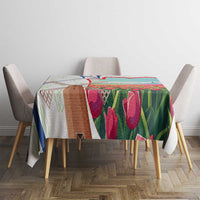 Netherlands Heritage Tablecloth with Tulips Windmill and Coat of Arms