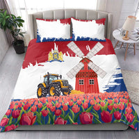 Netherlands Farm Landscape Bedding Set with Tractor and Tulips