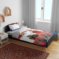 Netherlands Farm Landscape Bedding Set with Tractor and Tulips