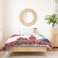 Netherlands Farm Landscape Bedding Set with Tractor and Tulips