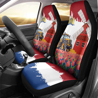 Netherlands Farm Landscape Car Seat Cover with Tractor and Tulips