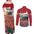 Netherlands Farm Landscape Couples Matching Off Shoulder Maxi Dress and Long Sleeve Button Shirt with Tractor and Tulips