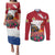 Netherlands Farm Landscape Couples Matching Puletasi and Long Sleeve Button Shirt with Tractor and Tulips