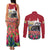 Netherlands Farm Landscape Couples Matching Tank Maxi Dress and Long Sleeve Button Shirt with Tractor and Tulips