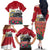 Netherlands Farm Landscape Family Matching Off The Shoulder Long Sleeve Dress and Hawaiian Shirt with Tractor and Tulips