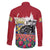 Netherlands Farm Landscape Family Matching Off The Shoulder Long Sleeve Dress and Hawaiian Shirt with Tractor and Tulips