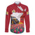 Netherlands Farm Landscape Family Matching Off Shoulder Short Dress and Hawaiian Shirt with Tractor and Tulips