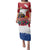 Netherlands Farm Landscape Family Matching Puletasi and Hawaiian Shirt with Tractor and Tulips