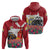 Netherlands Farm Landscape Hoodie with Tractor and Tulips