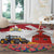 Netherlands Farm Landscape Round Carpet with Tractor and Tulips