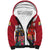 Netherlands Farm Landscape Sherpa Hoodie with Tractor and Tulips