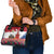 Netherlands Farm Landscape Shoulder Handbag with Tractor and Tulips