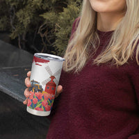 Netherlands Farm Landscape Tumbler Cup with Tractor and Tulips